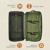 Jeep JS005A Two Wheel Rolling Travel Duffle Bag, Elm Green, 31 Inch