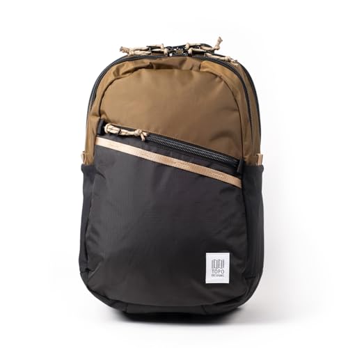 Topo Designs Commuter Backpack, Rugged and Durable Recycled Nylon Fabrics, 25L Capacity, Moulded Back Panel, External Access Laptop Sleeve (Desert Palm/Elmwood)