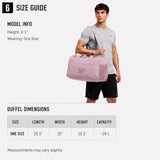 Reebok Compact Carry On Gym Duffle Bag for Women & Men, Adjustable Strap