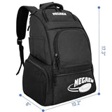 FREEAMG Disc Golf Bag Holds 25+ Discs, Large Capacity Golf Bags with Mutiple Pockets, Durable Disc Golf Backpack, Disc Golf Accessories or Great Gifts for Men (Black)