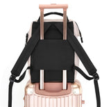 himawari 14.9 inch Women's Laptop Backpack, Large Capacity College Schoolbag, Waterproof Travel Bag for Men & Women-0403-03#Black