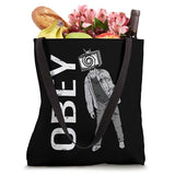 Obey TV Zombie Media Brainwashing Television Mind Control Tote Bag