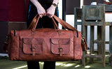 Large 32 inch duffel bags for men holdall leather travel bag overnight gym sports weekend bag