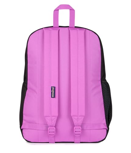 JanSport Cross Town Plus Backpack - Large Main Compartment, Side Water Bottle Pocket, 15-Inch Padded Laptop Sleeve - Color Blocked - Black