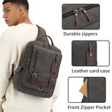 Vintage Messenger Bag, Canvas Backpack for Travel, Men's Shoulder Bag, Dual-use Bag for Hand Carry and Crossbody Carry (C-Black)