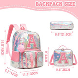 Meetbelify Backpack for Girls Backpack with Lunch Box Pencil Case for Elementary Student Kids School Bag for Girls Ages 6-8 Years Old Pink A
