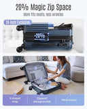 LIGHT FLIGHT 3 Piece Luggage Sets With Spinner Wheels Hardshell TSA Lock
