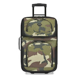 U.S. Traveler Rio Lightweight Softside Rolling Carry-on Suitcase, 2-Wheel Single, Camouflauge