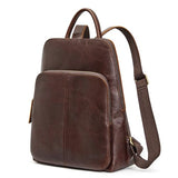 S-ZONE Small Leather Backpack for Women Fashion Designer Purse Anti-theft RFID Travel Bag
