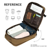 KAUKKO Canvas Travel Rucksack, Large Capacity Carry On Bag with Shoe Pouch and 15.6 inch Laptop Compartment, Flight Approved Outdoor 40L Luggage Weekender Bag, 12-KHAKI