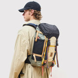 Topo Designs Rover Trail Pack 22L, Molded Back Panel, Waist Belt, Water Bottle Pockets (Desert Palm/Sahara)