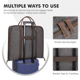 Carry On Garment Bag for Business Travel S-ZONE Canvas Leather Men Suit Cover
