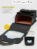 MilWorld randoseru black backpack ransel japanese school bags boys and girls automatic lock waterpoorf PU leather