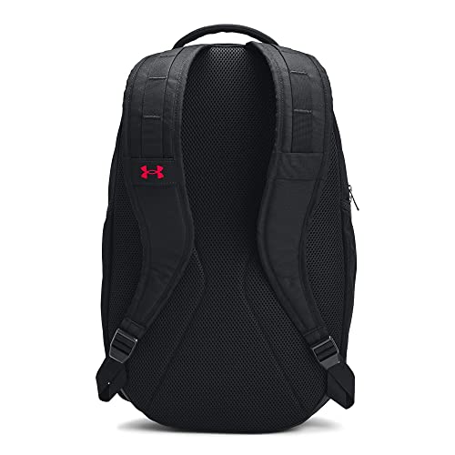 Under Armour Unisex-Adult Hustle 5.0 Backpack , (017) Black / Black / Red , One Size Fits All