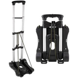 2 Wheels Foldable Luggage Cart with Retractable Handle and Elastic Rope
