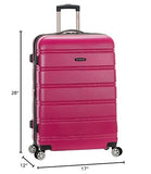 Rockland Melbourne Hardside Expandable Spinner Wheel Luggage, Magenta, Checked Large 28"