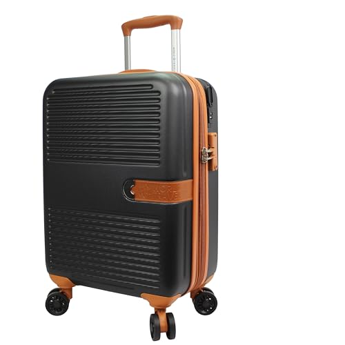 World Traveler Garland Lightweight Hardside 20-Inch Carry-On Expandable Spinner Luggage with TSA Lock & USB Port - Black