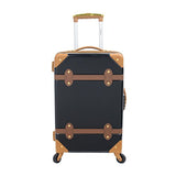 Chariot Travelware TITANIC Black 20" Vintage Hardside Spinner TSA-lock Luggage