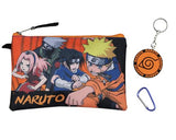 Bioworld Naruto Anime Character Group 16" Youth 5-Piece Backpack Set For School Or Travel With Lunch Tote Pencil Case Rubber Keychain Zipper Pull Carabiner