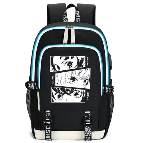 DIOMMELL Anime Backpack Canvas Capacity Roomy Laptop Manga Eyes Backpack | Backpacks4Less
