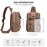 WITZMAN Sling Bag for Men Large Canvas Crossbody Bag with USB Charging Port