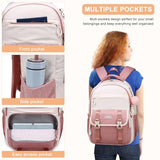 LIBENED School Backpack for Teen Girls & College Women, Water-Resistant Ergonomic 15.6 inch Laptop Bookbag, Cute Aesthetic Middle & High School Travel Backpack