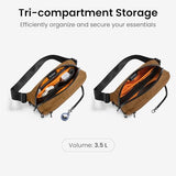 tomtoc 3.5L X-Pac Sling Bag with RFID Blocking Crossbody Pack for Men Women