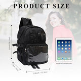 MOVOYEE Backpack for Men Travel Women Work Hiking Casual Daypack Backpacks Teens Girls Boys Kids BookBag,Anti Theft Carry On Clear Backpack,Cute Ita Bag with Pin Display Adjustable Strap Black