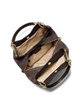 Michael Kors Lillie Large Chain Shoulder Tote, Gold-Tone Hardware/Suede Leather/Chocolate