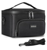 DEEGO Smell Proof Bag, Compact Smell Proof Container Stash Box Case Enduring Odorless Storage Bags with Detachable Shoulder Strap Removable Dividers for Men