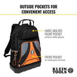Klein Tools 55421BP-14 Tool Backpack, Heavy Duty Tradesman Pro Tool Bag Organizer with 39 Pockets, Molded Bottom