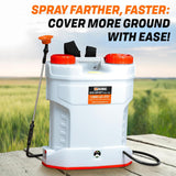 4.2 Gallon Battery - Powered Backpack Sprayer - 6 Nozzles, 80 PSI Max Pressure, Extended Battery Life, Wide Mouth Design, High - Pressure Hose, Adjustable Pressure Control