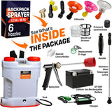 4.2 Gallon Battery - Powered Backpack Sprayer - 6 Nozzles, 80 PSI Max Pressure, Extended Battery Life, Wide Mouth Design, High - Pressure Hose, Adjustable Pressure Control
