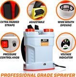 4.2 Gallon Battery - Powered Backpack Sprayer - 6 Nozzles, 80 PSI Max Pressure, Extended Battery Life, Wide Mouth Design, High - Pressure Hose, Adjustable Pressure Control