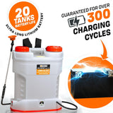 4.2 Gallon Battery - Powered Backpack Sprayer - 6 Nozzles, 80 PSI Max Pressure, Extended Battery Life, Wide Mouth Design, High - Pressure Hose, Adjustable Pressure Control