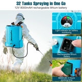 4.2 Gallon Battery Powered Backpack Sprayer with Auto Mixing, 4H Continuous Spraying, 100 PSI Backpack Battery Powered Sprayer with 5 Nozzles, Electric Operated Sprayer for Weeding, Lawn & Garden