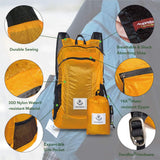 4Monster Hiking Daypack,Water Resistant Lightweight Packable Backpack for Travel Camping Outdoor (A - orange, 16L)