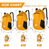 4Monster Hiking Daypack,Water Resistant Lightweight Packable Backpack for Travel Camping Outdoor (A - orange, 16L)
