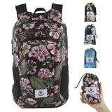 4Monster Hiking Daypack,Water Resistant Lightweight Packable Backpack for Travel Camping Outdoor (Flower Pink, 16L)