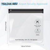 4Pcs Clear TSA Approved Security Toiletry Bag Quart Size for EU UK & US Carry - on Regulations Waterproof & Leakproof Travel Bags for Liquids