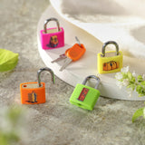 4PCS Luggage Locks, Kaloo Small Mini Suitcase Padlock Locks with Keys, Strong Copper Lock Core with Plastic Shell (Unique Icon Patterns for Effortless Lock Matching)