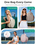 BAGSMART Tennis Gym Bag for Women, 3-in-1 Sports Duffle Sling Backpack