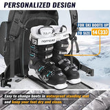 RESVIN Ski Boot Bag, 65L Durable Travel Backpack, 1680D Nylon Waterproof Snowboard Boot Bag, Skiing and Snowboarding Travel Luggage for Helmet, Goggles, Gloves, Outerwear & Accessories (Light Black)
