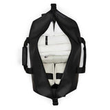 RAINS Hilo Weekend Bag - Black Waterproof Travel Duffel for Men and Women - Black Duffle with Coated Zip, Compression Straps, Adjustable Strap - 2 Year Warranty