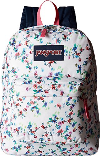 JanSport Unisex SuperBreak Multi White Floral Backpack