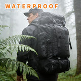 Triforde Hiking Backpack Tactical Backpack for Men Women, 80L Military Backpack Rucksack Waterproof Large Travel Camping Backpack for Men, Molle Rucksack Outdoor Sport Travel Cycling Daypack (Black)