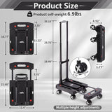 GtIiFmTe Foldable Hand Truck, Lightweight Luggage Cart for Airport Car Seat