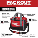 Milwaukee bag tool Milwaukee 48-22-8321 Tool Bag, 9.6 in W, 15 in D, 12.2 in H, 2 -Pocket, Polyester, Black/Red