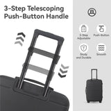 Gecheer ABS Hardshell Luggage Set 3-Piece Spinner Suitcases with TSA Lock – 20 Inch, 24 Inch, 28 Inch Carry-On and Checked Luggage in Black