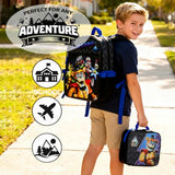 BIOWORLD Unisex Five Nights At Freddy's Security Breach Fazcade 5-Piece Backpack Set (Little Kid/Big Kid), Blue, One size